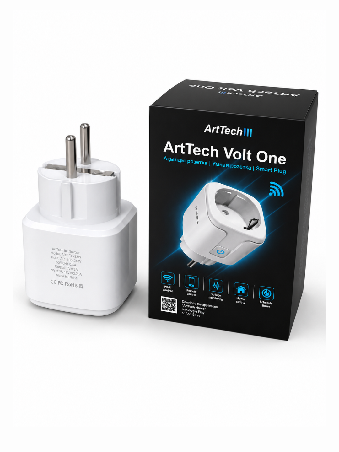 Умная розетка ArtTech Volt One, белый