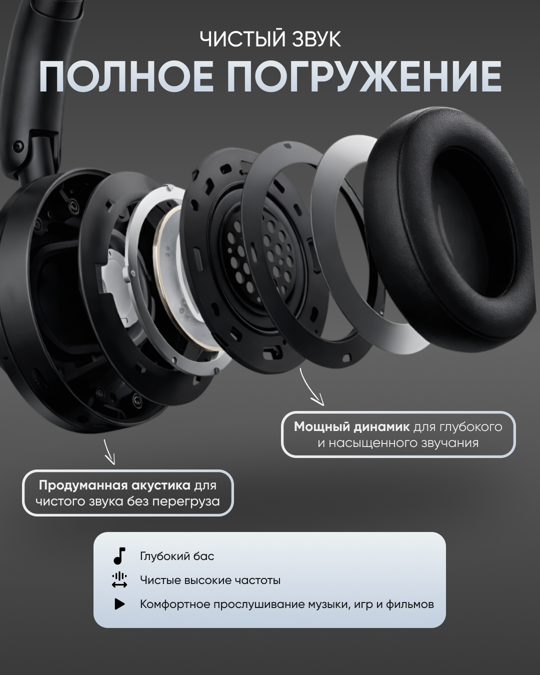 Наушники ArtTech Pulse Max ANC + кулер ArtTech CoolMax 01 черный