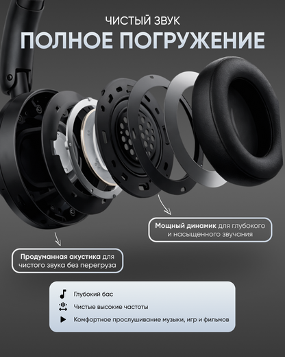 Наушники ArtTech Pulse Max ANC + кулер ArtTech CoolMax 01 черный